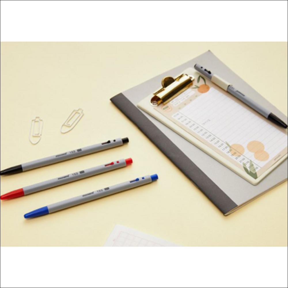 monami 153 Ballpoint Pen 0.5mm, Black, 12 pcs