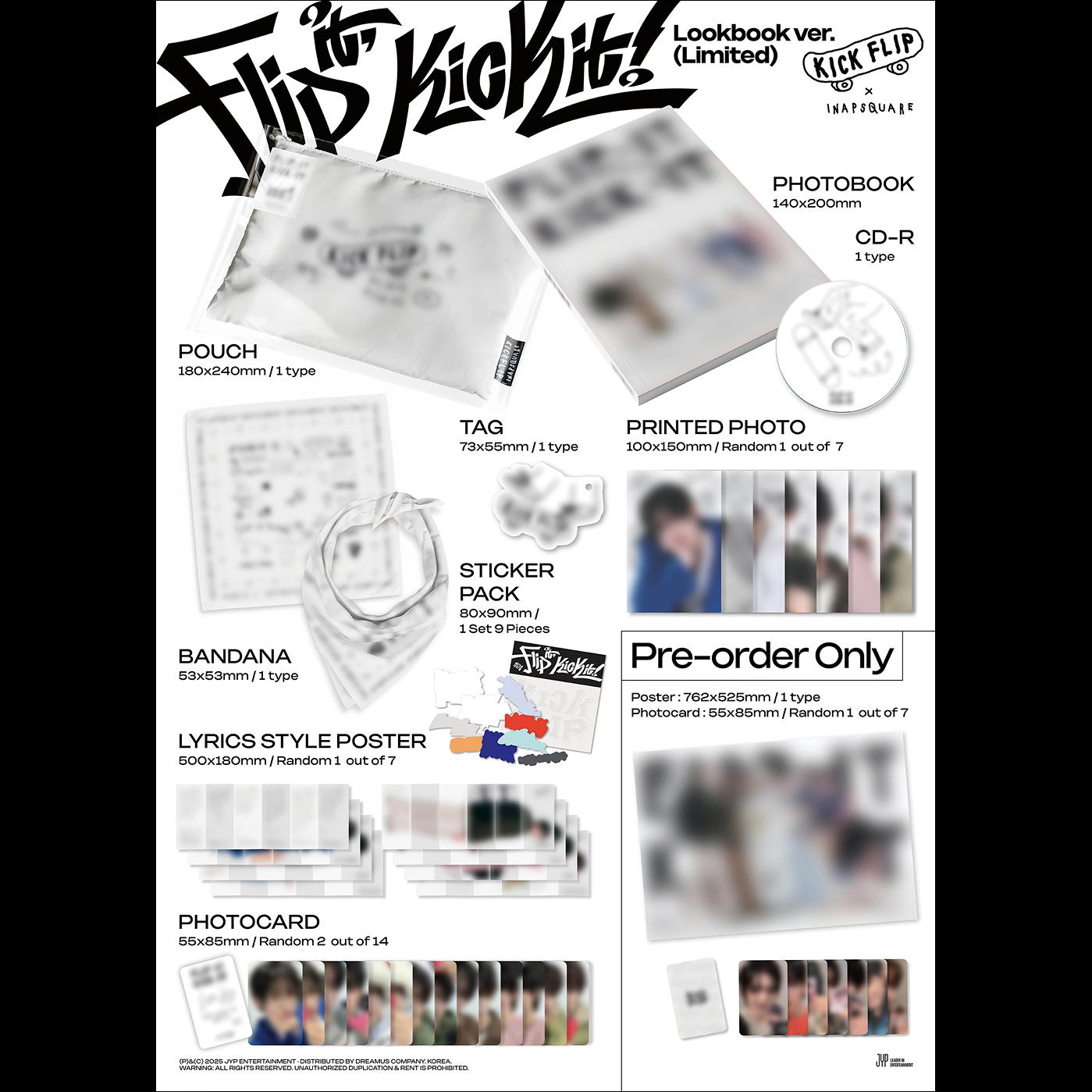 KickFlip - Flip it, Kick it! 1st Mini Album (Lookbook ver.)