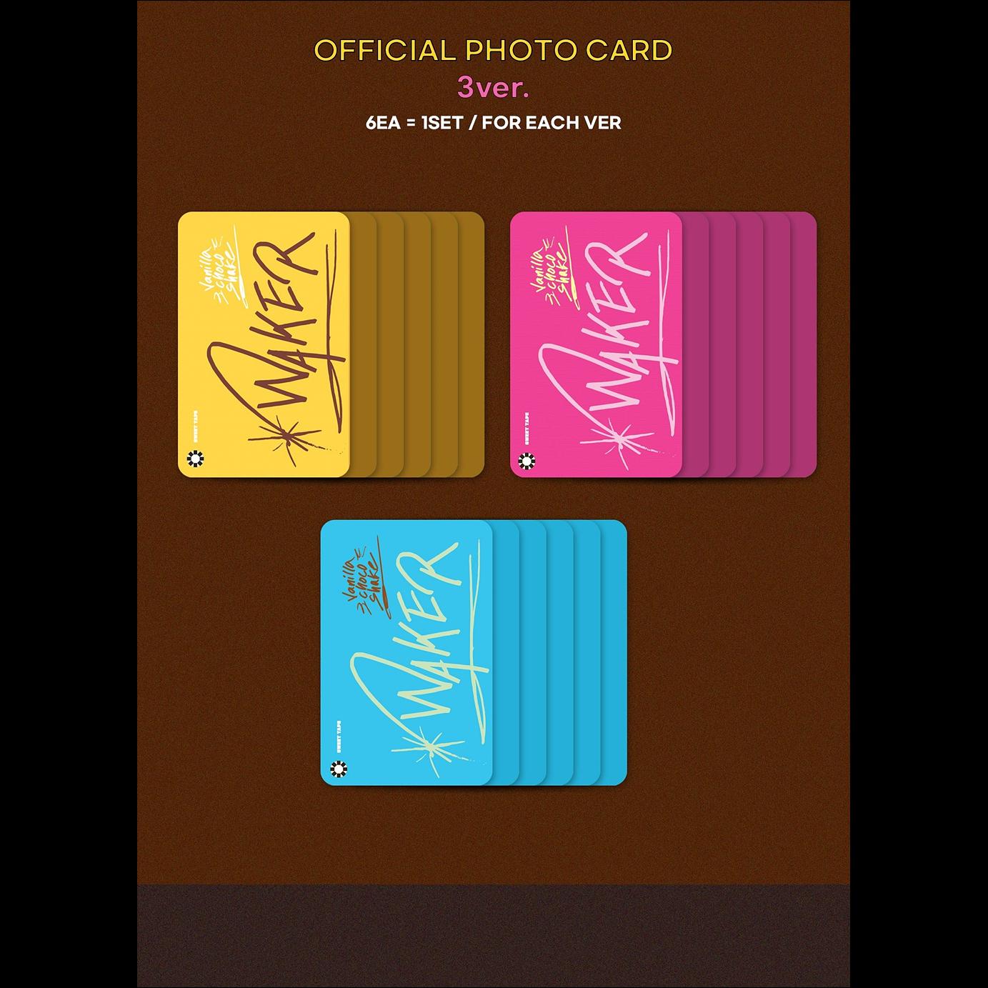 WAKER - Sweet Tape RISING CARD ALBUM (Vanilla ver. / Marmalade ver. / Chocolate ver.)