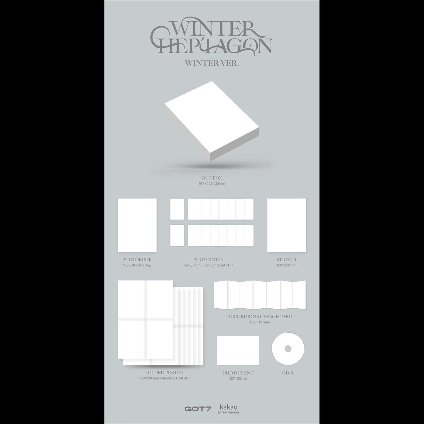 GOT7 - WINTER HEPTAGON (WINTER Ver. / HEPTAGON Ver.)