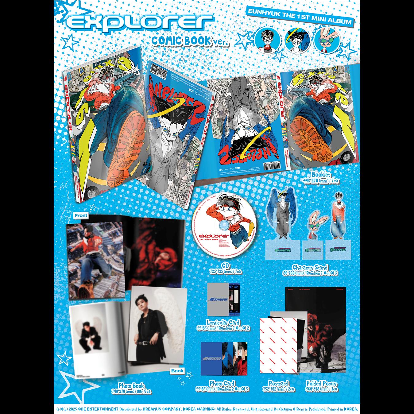EUNHYUK (SUPER JUNIOR) - EXPLORER 1st Mini Album (Comic Book Ver.) + Free Gift