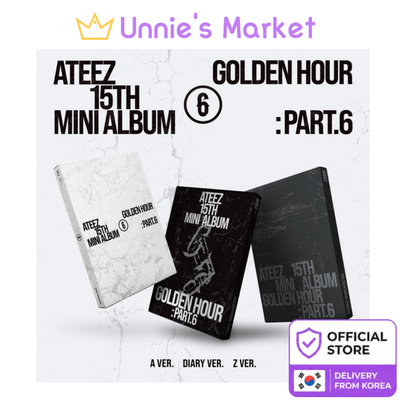 [Pre-order] [NO SITE POB] ATEEZ 15TH MINI ALBUM GOLDEN HOUR Part.6 Official Sealed Album + Free Gift