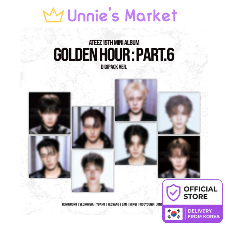 [Pre-order] [SITE POB] ATEEZ 15TH MINI ALBUM GOLDEN HOUR Part.6 DIGIPACK Version Official Sealed Album + Free Gift