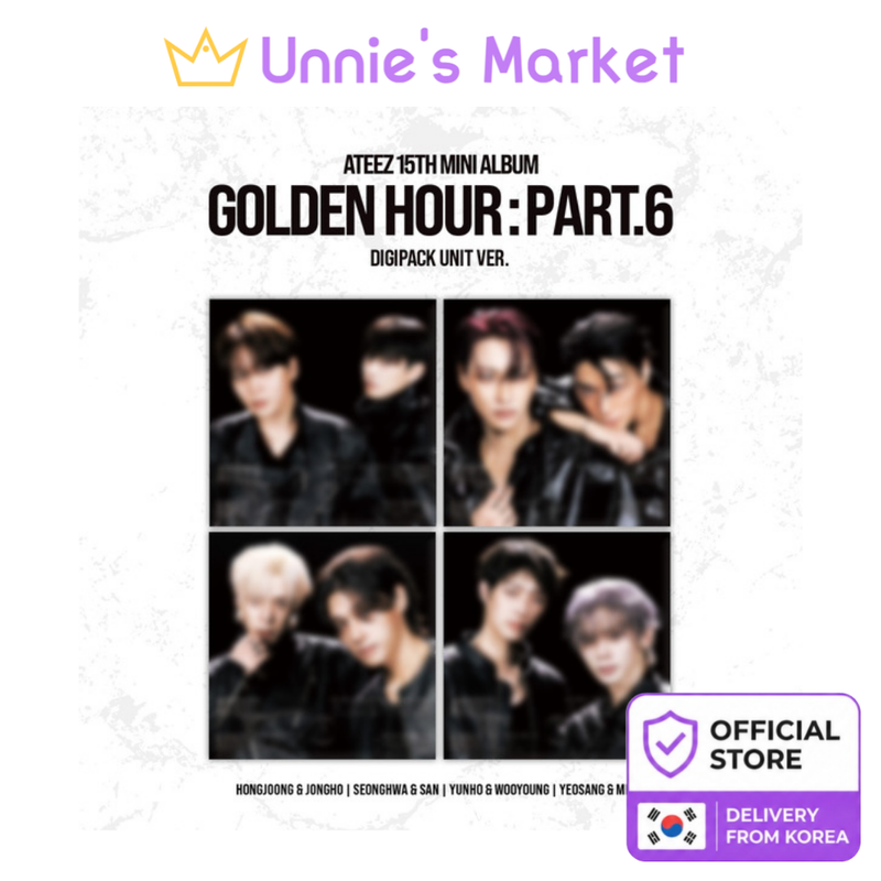 [Pre-order] [SITE POB] ATEEZ 15TH MINI ALBUM GOLDEN HOUR Part.6 DIGIPACK UNIT Version Official Sealed Album + Free Gift