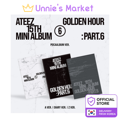 [Pre-order] ATEEZ 15TH MINI ALBUM GOLDEN HOUR Part.6 POCAALBUM Version K-pop Official Sealed Album + Free Gift