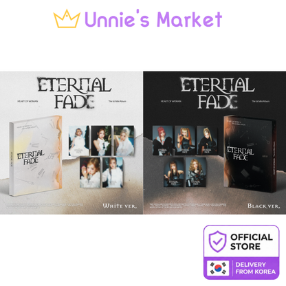 [SET/Pre-order] HEART OF WOMAN - 1st Mini Album [ETERNAL FADE] (White Ver./Black Ver.) + Free Gift