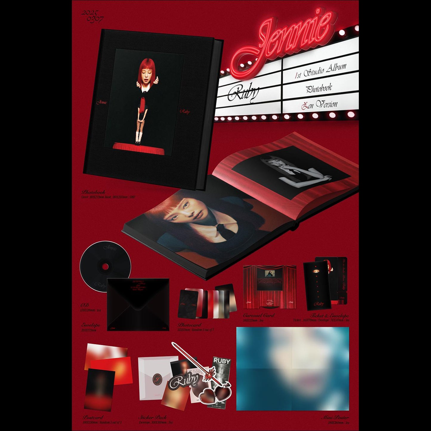 JENNIE (BLACKPINK) - Ruby Photobook (Jane Ver. / Zen Ver.)