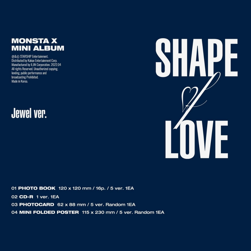 MONSTA X - SHAPE OF LOVE Jewel Ver. (Random)