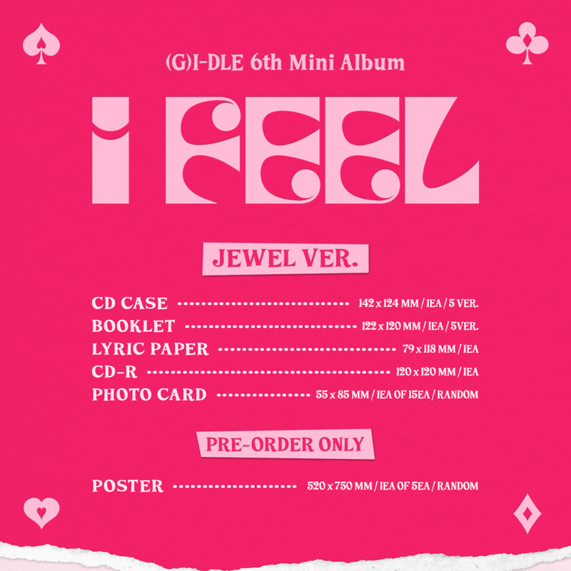 (G)I-DLE I FEEL Jewel Ver. 6th Mini Album