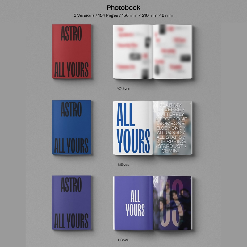 ASTRO - All Yours / 2nd Album (ME Ver. / YOU Ver. / US Ver.)