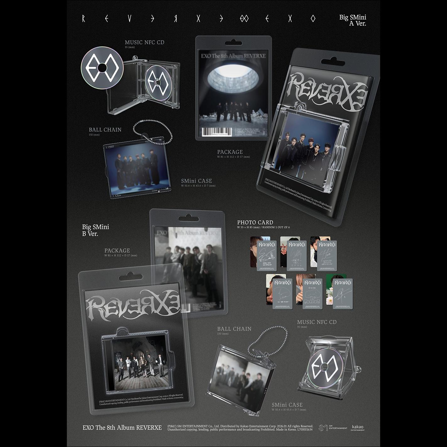 (Big SMini Ver.) EXO [REVERXE] 8th Album  + Free Gift