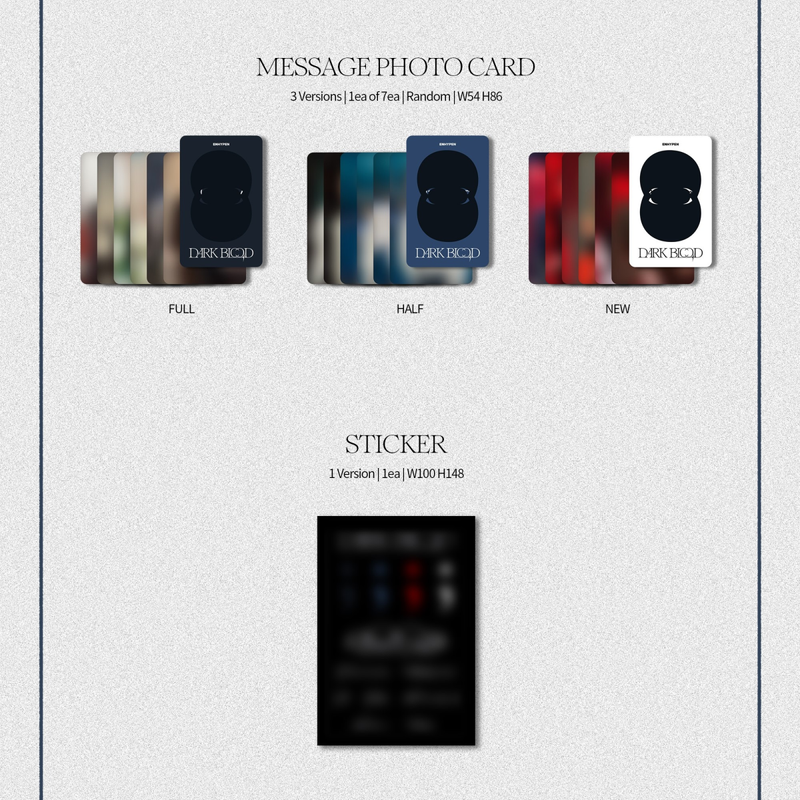 ENHYPEN DARK BLOOD(FULL Ver. / HALF Ver. / NEW Ver.)