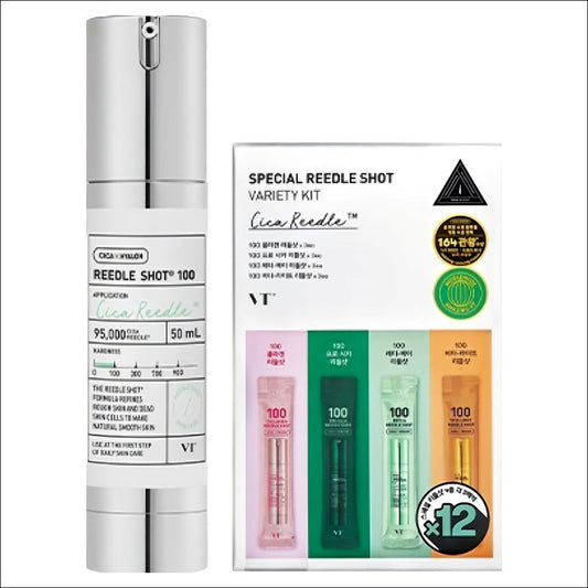 VT Cosmetics Riddle Shot 100 50ml + Special Riddle Shot Variety Kit 4 types x 3p Set, 1 set