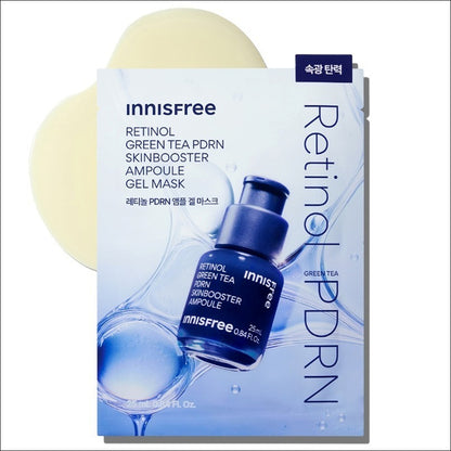 (25ml X 2EA) Innisfree Retinol Green Tea PDRN Skin Booster Ampoule Gel Mask