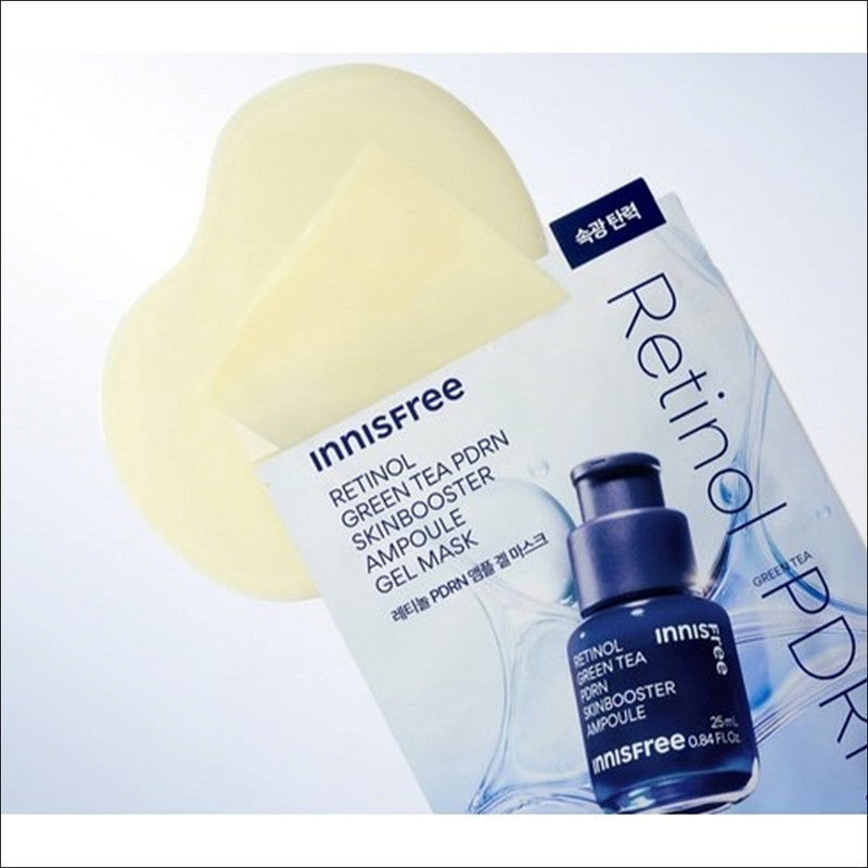 (25ml X 2EA) Innisfree Retinol Green Tea PDRN Skin Booster Ampoule Gel Mask