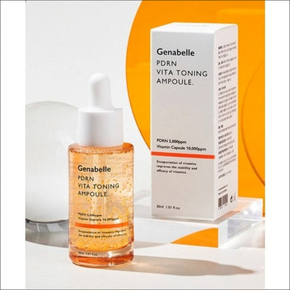 Genabelle Large Capacity PDRN Glowing Elasticity Vitamin Capsule Toning Salmon Ampoule, 70ml, 1ea