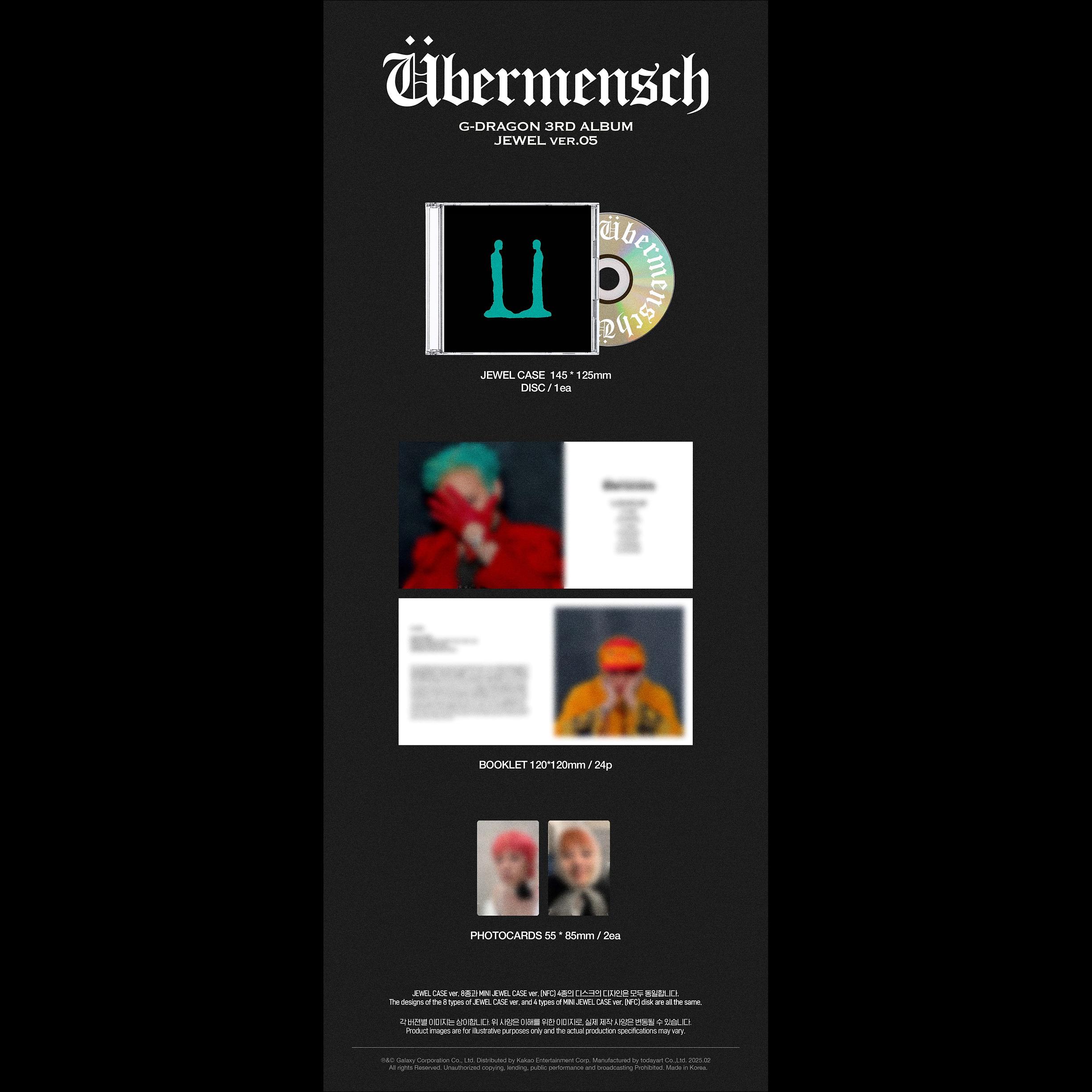 G-DRAGON (BIGBANG) 3RD ALBUM [Ubermensch] PHOTOCARD Jewel ver.