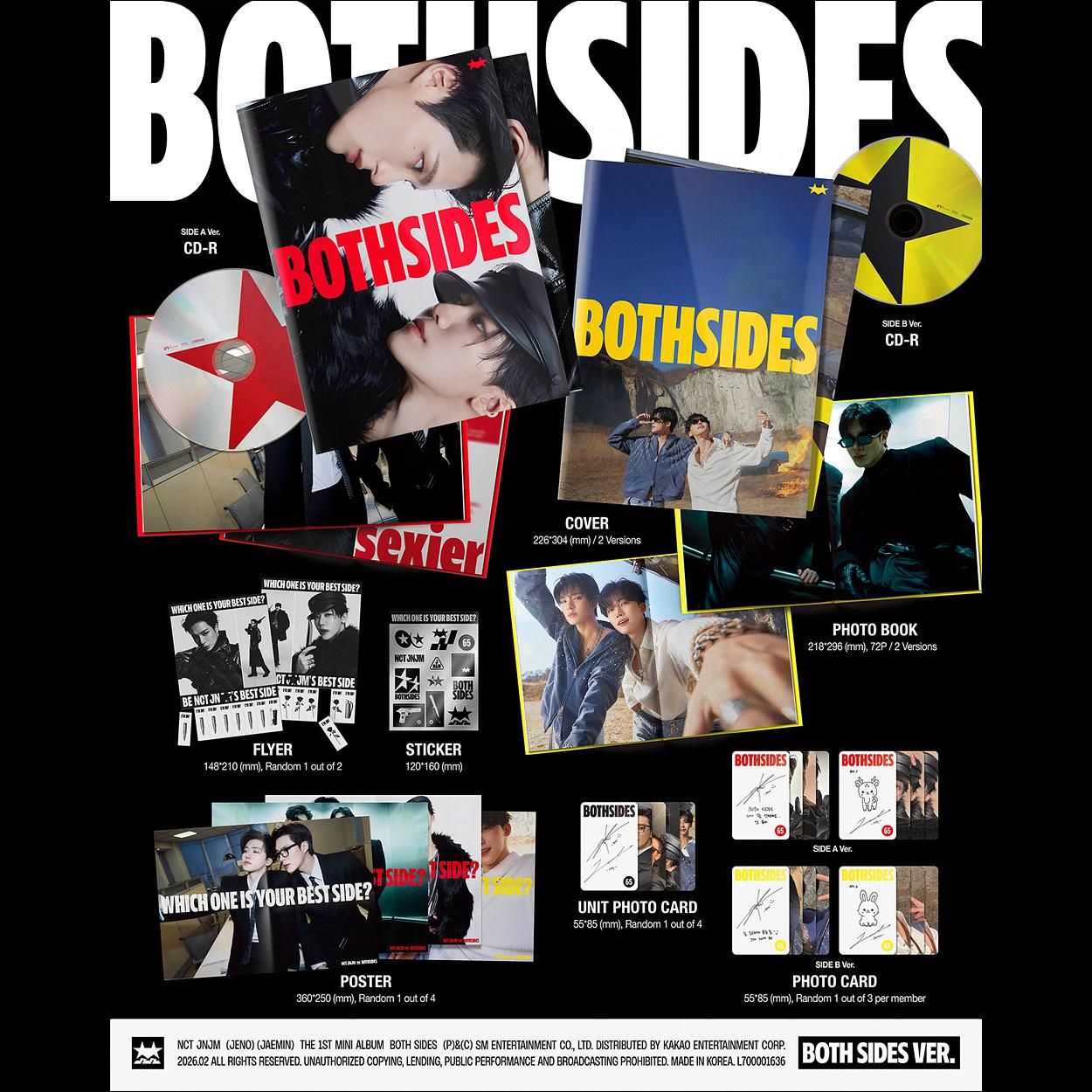 (BOTH SIDES Ver.) NCT JNJM [BOTH SIDES] 1st Mini Album + Free Gift