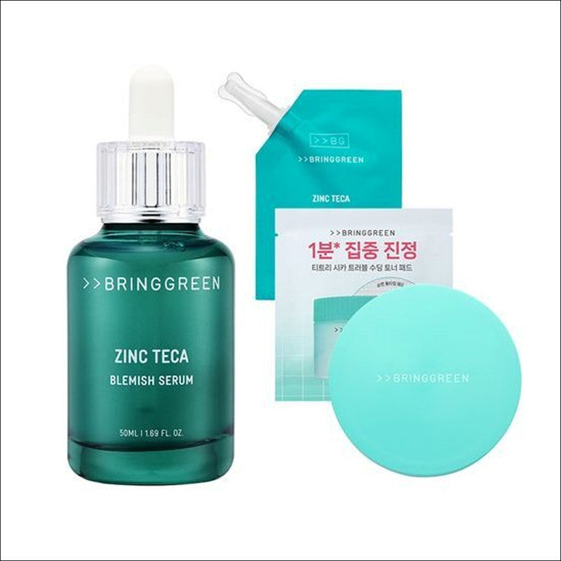 BRINGGREEN ZINC TECA Trouble Serum 50ml + 25ml Refills + 20 pads