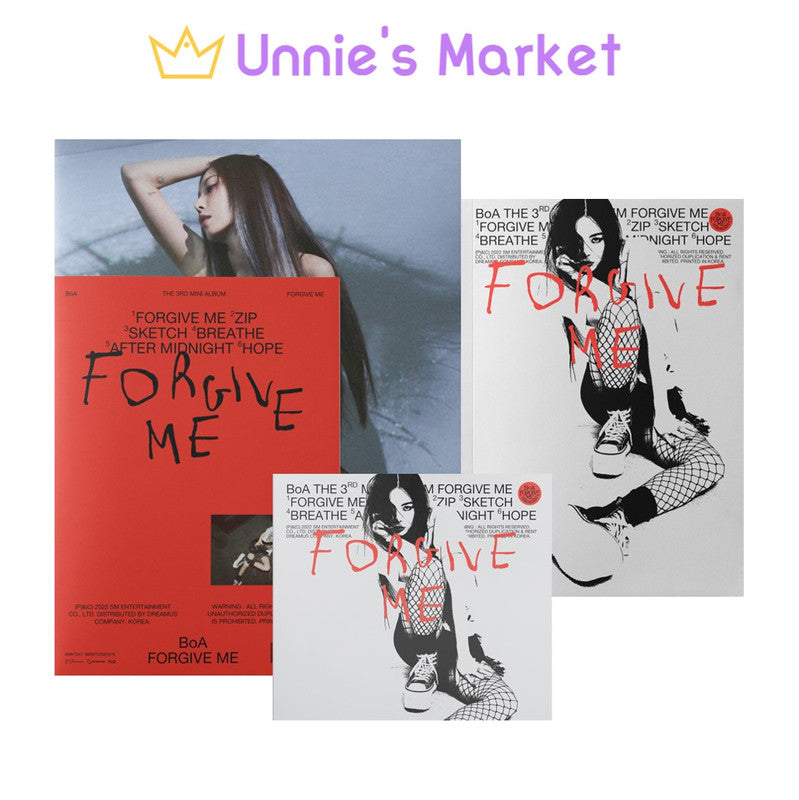 BOA [Forgive Me] Album (Digipack ver. / Forgive ver. / Hate ver.)