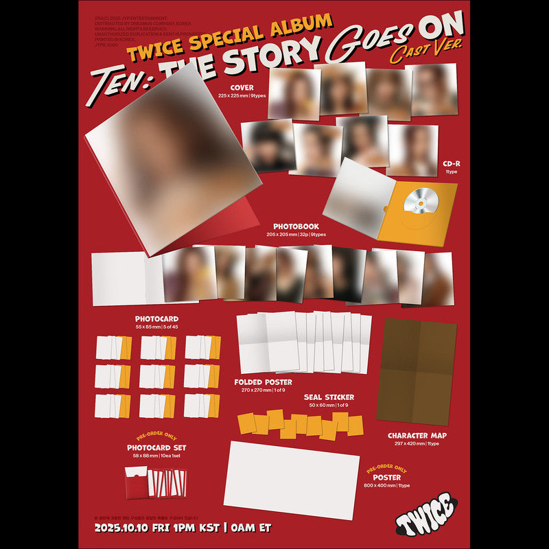 TWICE - TEN: The Story Goes On (Cast Ver.) + Free Gift