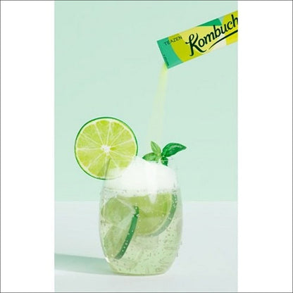 TEAZEN Kombucha Green Mandarin Lime Tea 30 Sticks / Low Calorie, Zero Sugar, Prebiotics