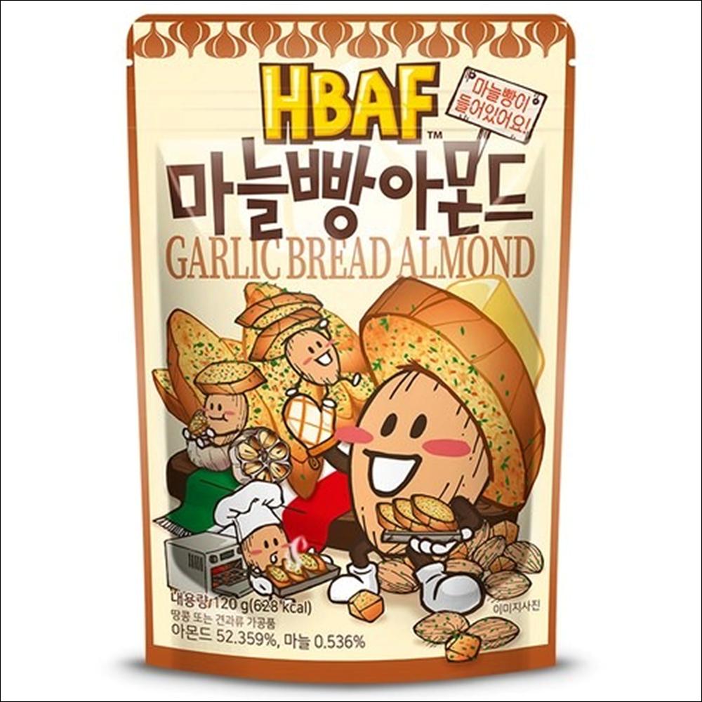 HBAF Garlic Baguette Almond (Savory & Sweet Roasted Almonds) 120g
