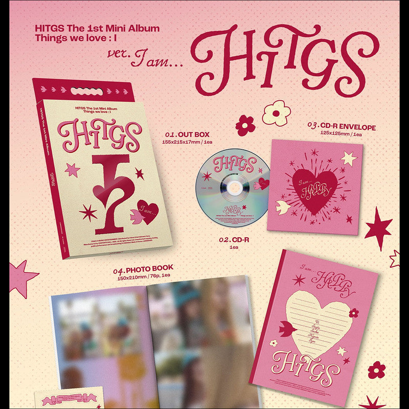 HITGS - Things we love : I (I am… ver.  You are… ver.) / The 1st Mini Album + Free Gift