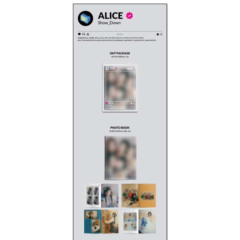ALICE - SHOW DOWN Single Album