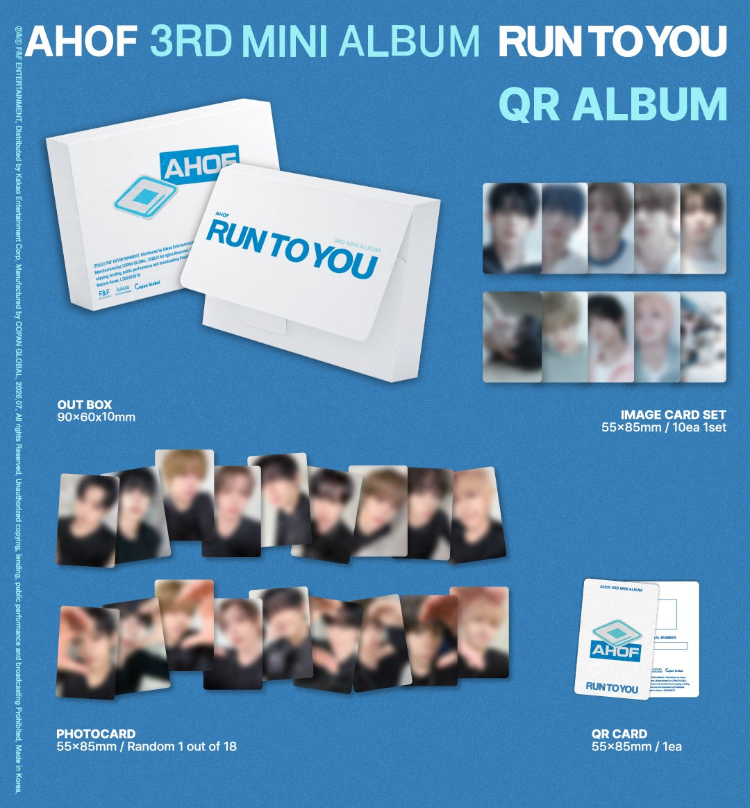 AHOF [RUN TO YOU] QR Album Ver. / 3rd Mini Album + Free Gift