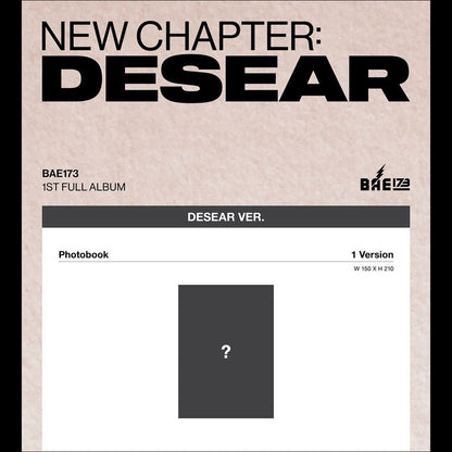 BAE173 [NEW CHAPTER DESEAR] DESEAR ver. (EVER ver.) + Free Gift