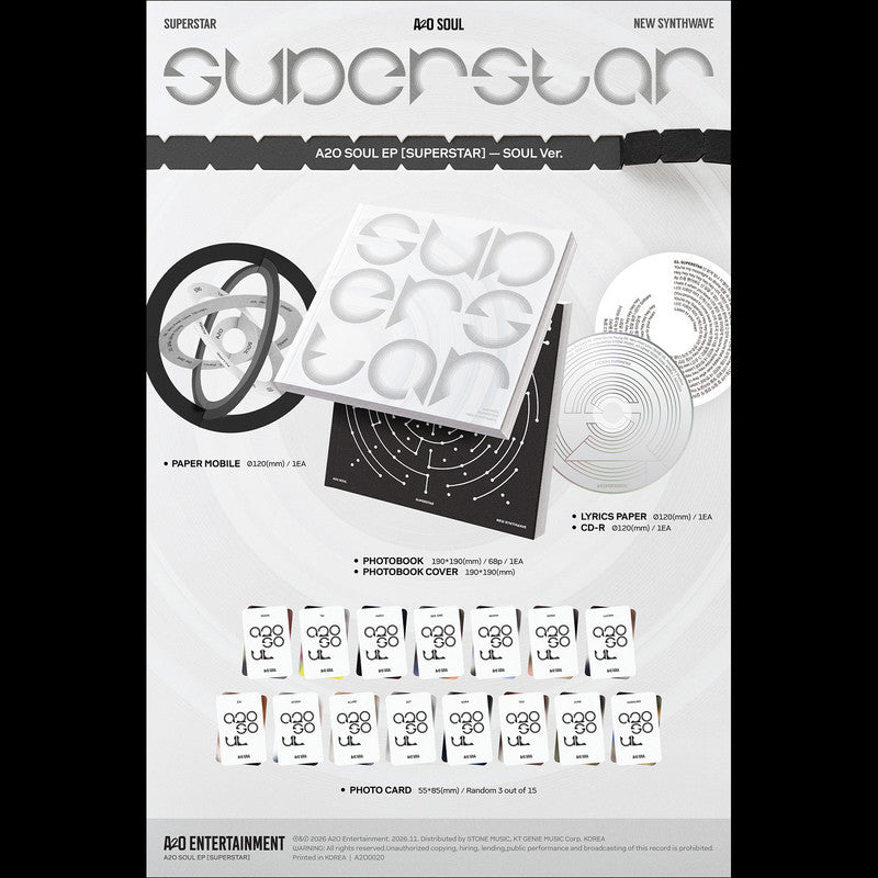 [Pre-order] A2O SOUL SUPERSTAR EP Album Official Sealed (SET) + Free Gift