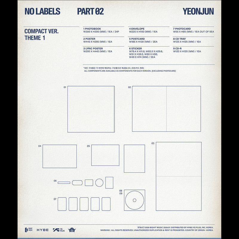 YEONJUN (TOMORROW X TOGETHER) [NO LABELS: PART 02] Compact Ver. + Free Gift