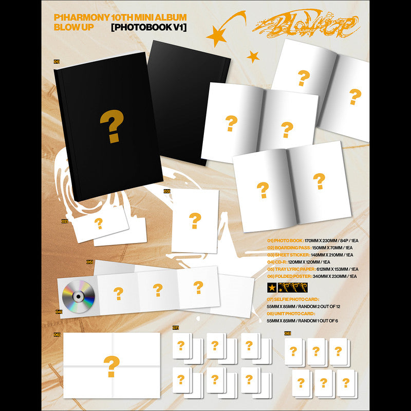 [Pre-order] P1Harmony 10th Mini Album BLOW UP Photobook Version Official Sealed Album + Free Gift