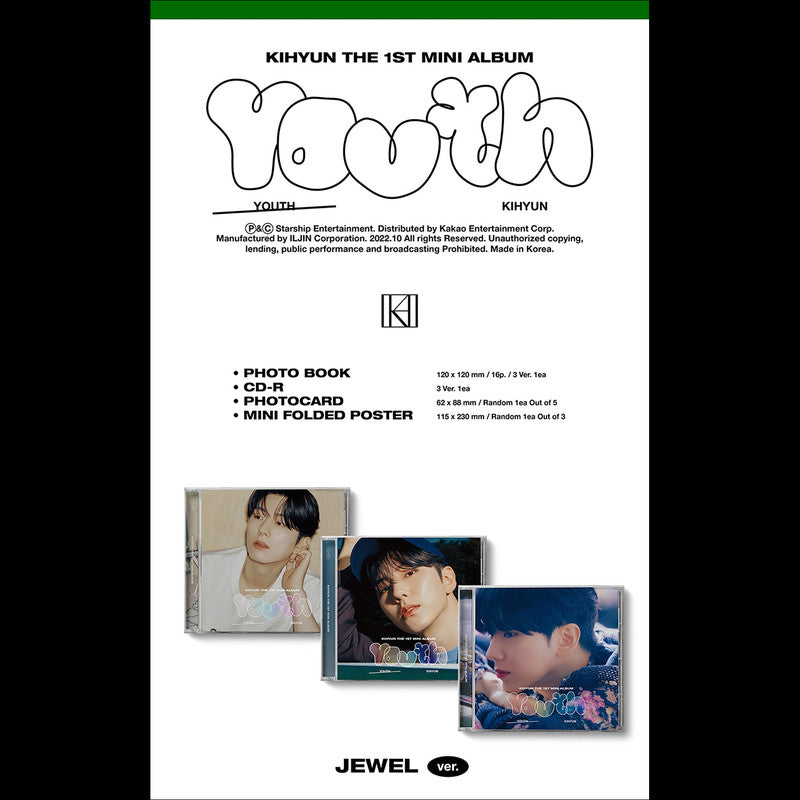 MONSTA X KIHYUN - YOUTH Jewel Ver. 1st Mini Album