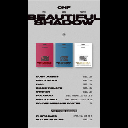 ONF - BEAUTIFUL SHADOW 8th Mini Album