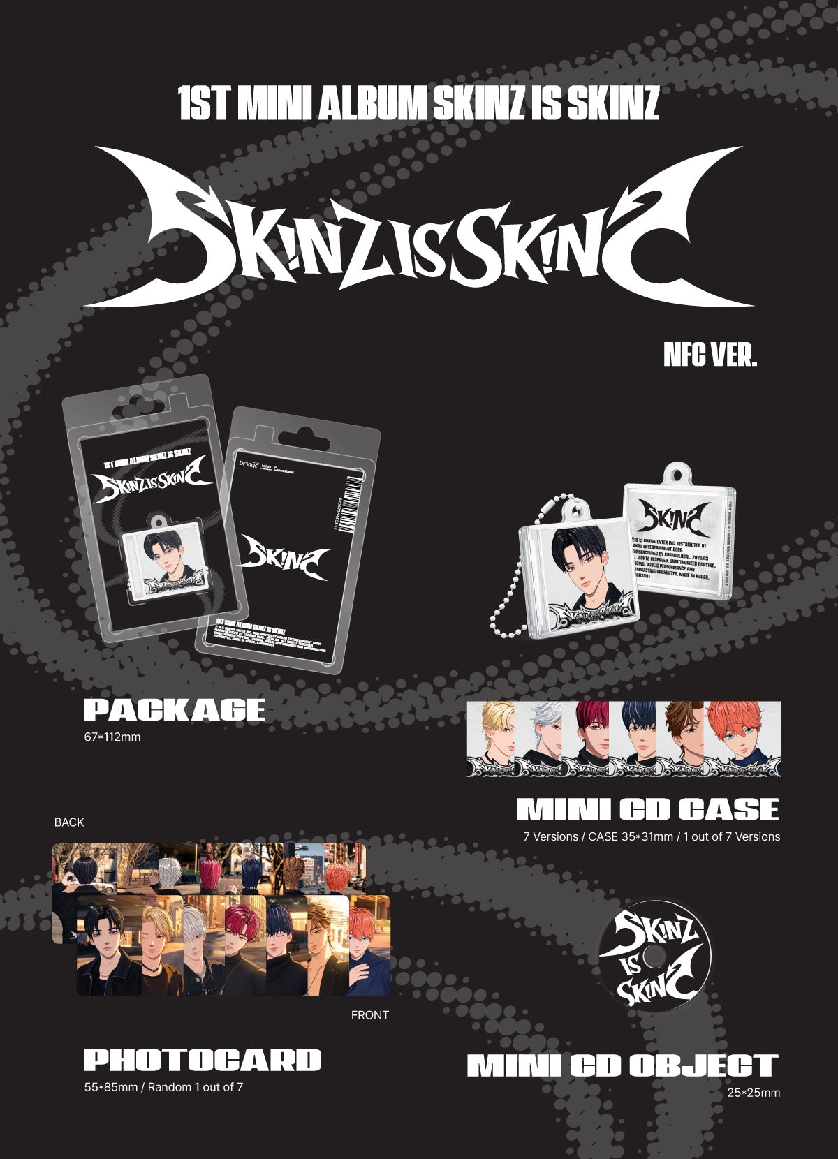 SKINZ [SKINZ IS SKINZ] 1st Mini Album (NFC Ver.) + Free Gift