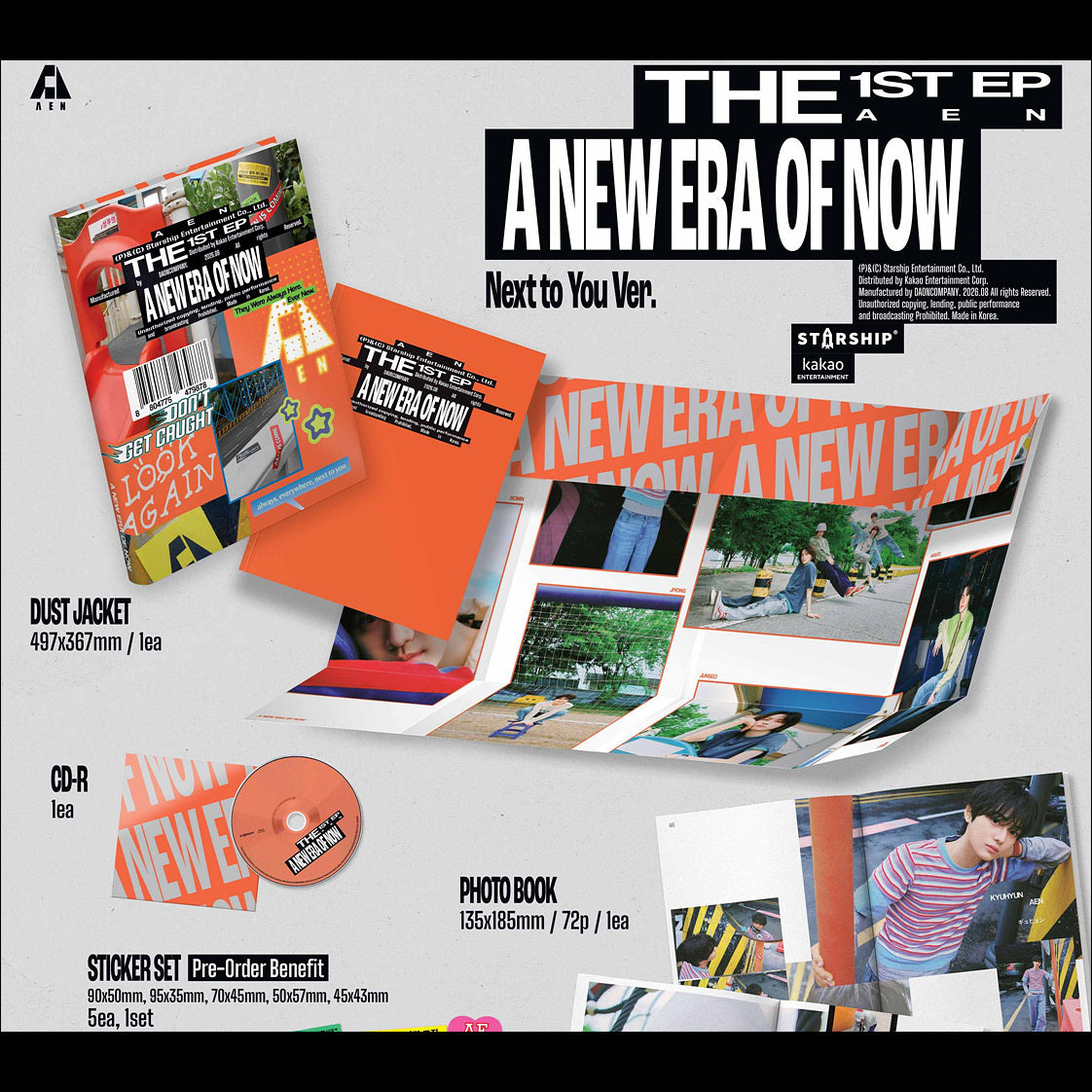 AEN THE 1ST EP [A NEW ERA OF NOW] (Next to You Ver.) + Free Gift