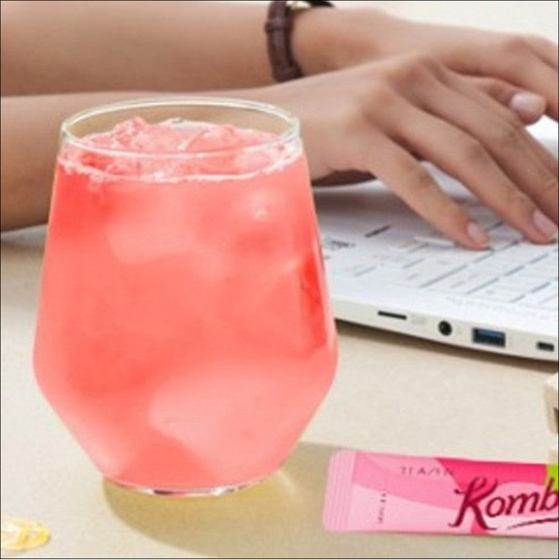 TEAZEN Kombucha Strawberry Kiwi Tea 30 Sticks / Low Calorie, Zero Sugar, Prebiotics