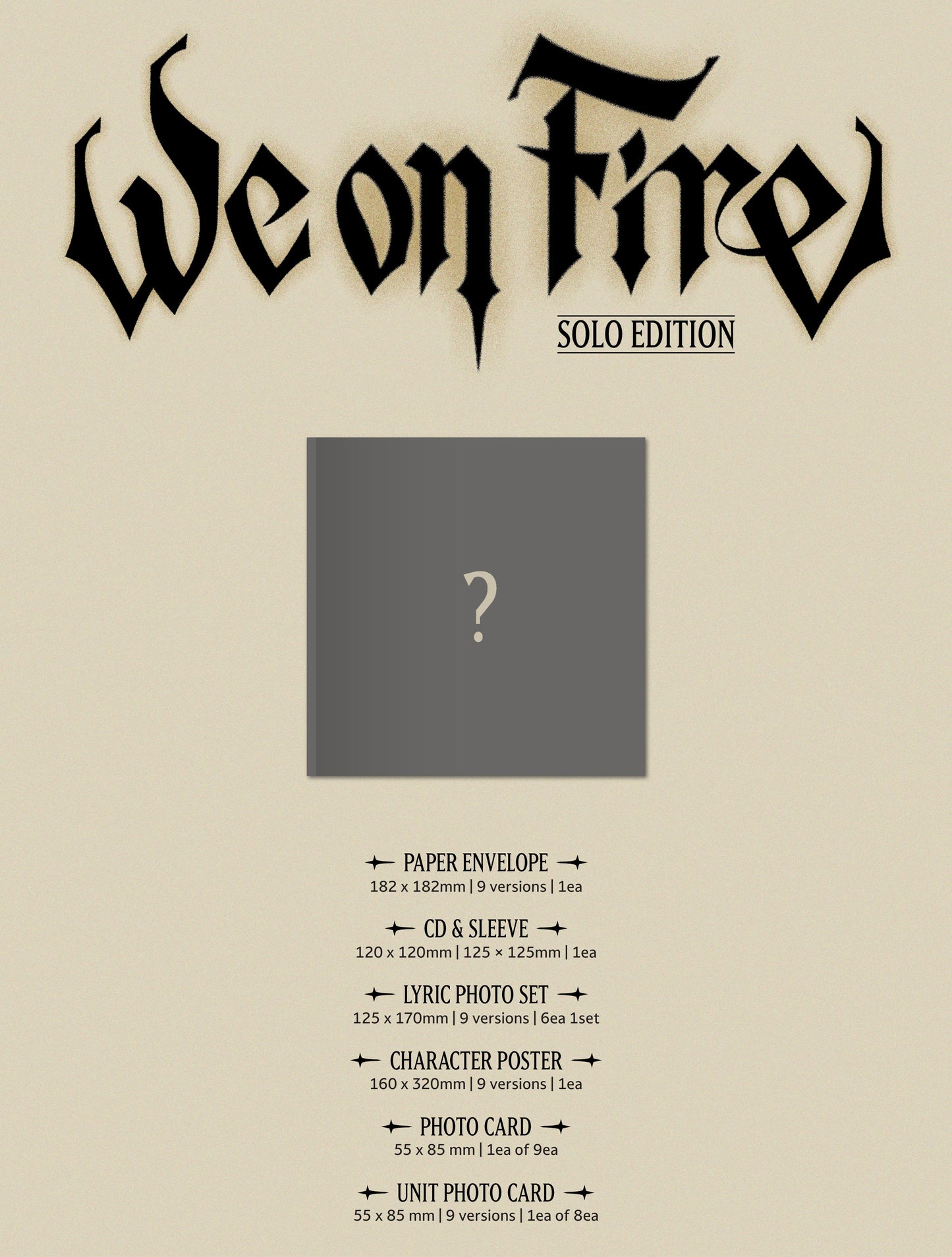 &TEAM [We on Fire] SOLO EDITION / 3rd EP Album + Free Gift