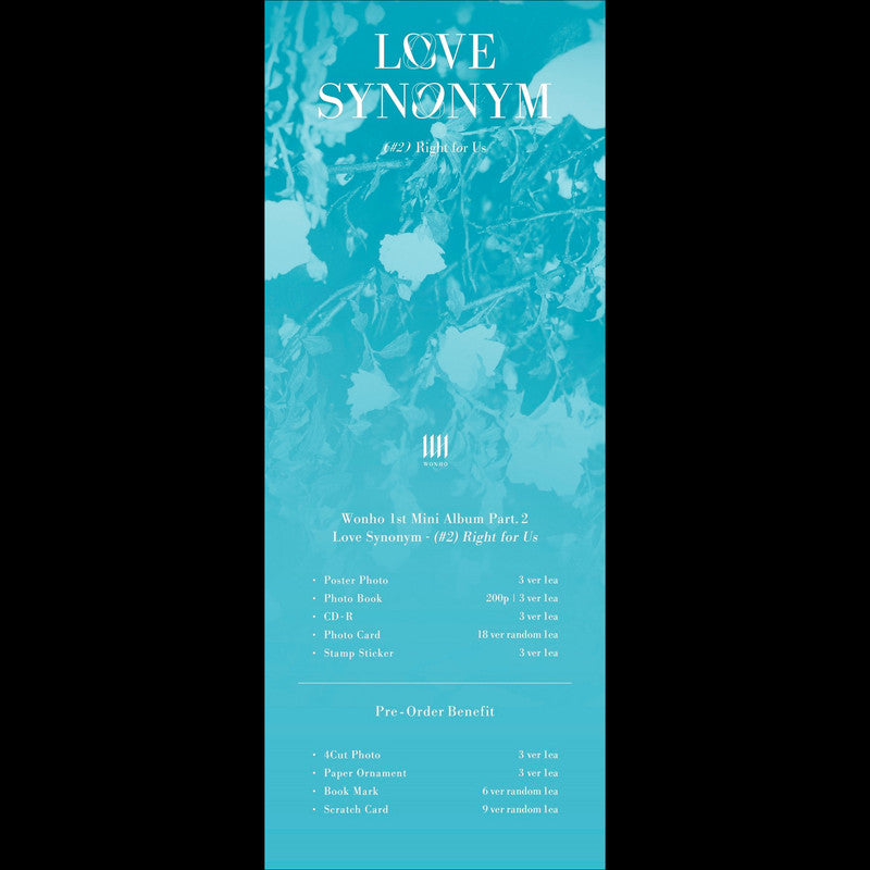Wonho 1st Mini Album Part.2 [Love Synonym #2 Right for Us]