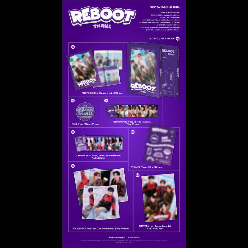 DKZ [REBOOT] 2nd Mini Album(THRILL ver. / VOYAGE ver.)