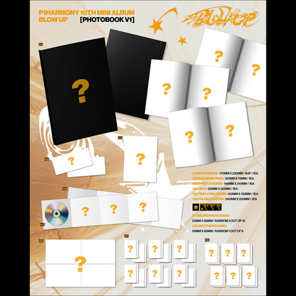 [SET/Pre-order] P1Harmony 10th Mini Album BLOW UP Photobook Version Official Sealed Album + Free Gift