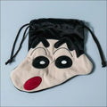 [K-Goods] Daiso Korea Crayon Shin-chan Face String Pouch - Cute Shin-chan Drawstring Bag Organizer (Authentic)