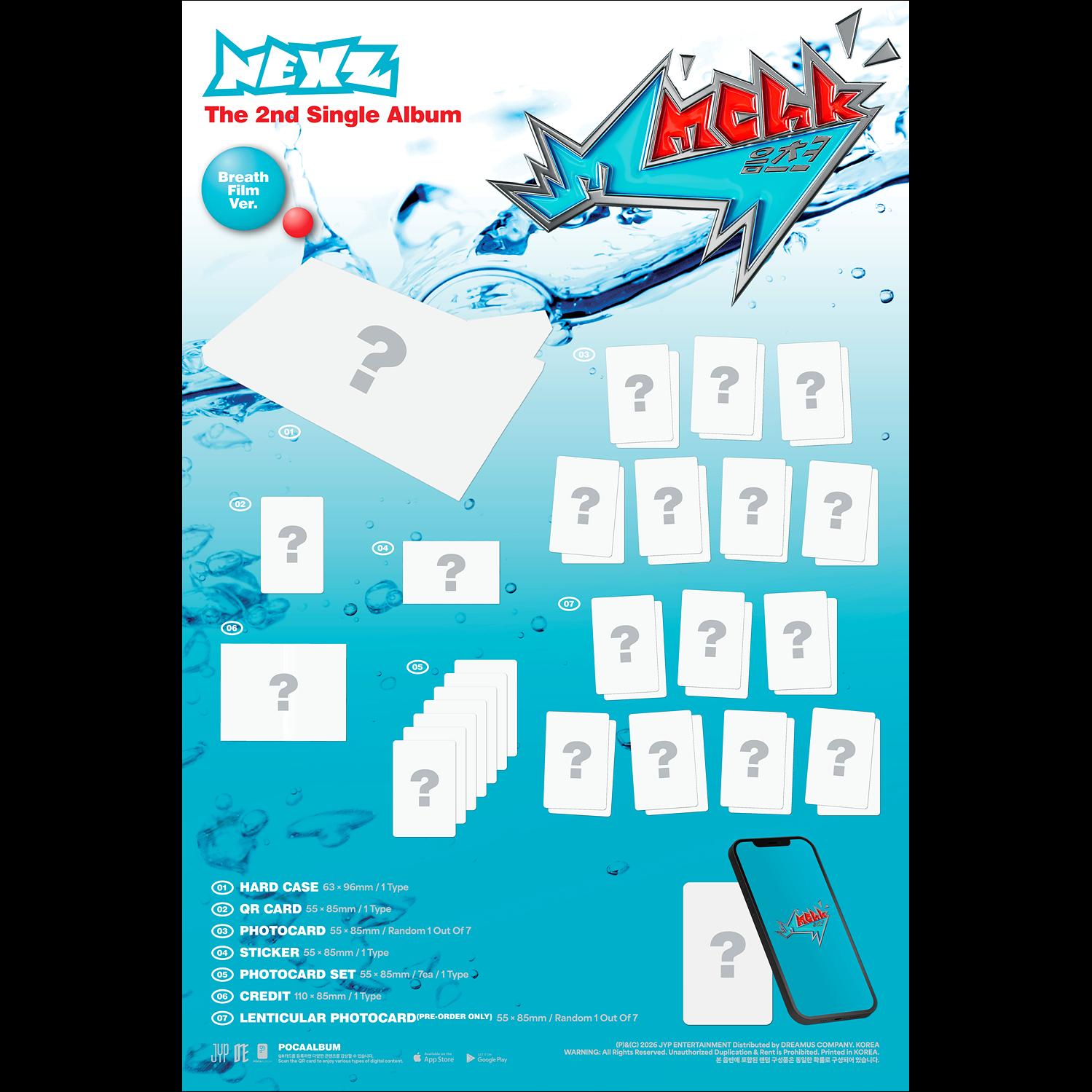 NEXZ [Mmchk] 2nd Single Album (Breath Film ver.) + Free Gift