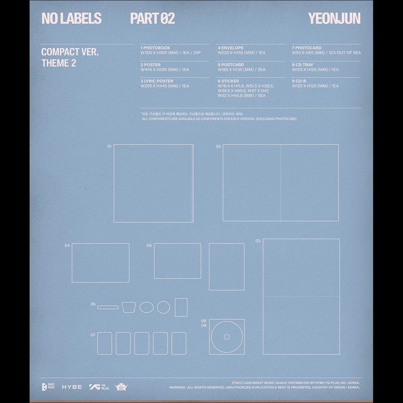 YEONJUN (TOMORROW X TOGETHER) [NO LABELS: PART 02] Compact Ver. + Free Gift