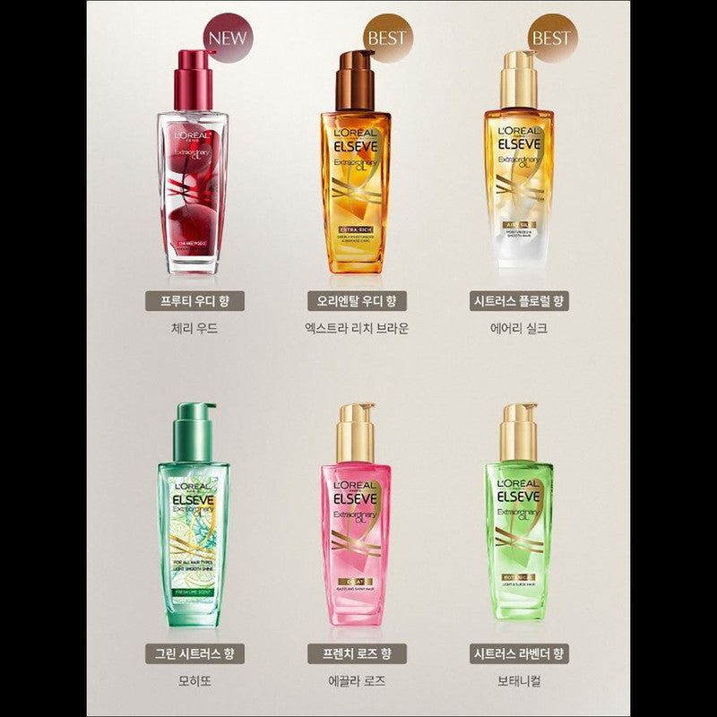 [ENHYPEN Sunghoon Pick] L'OREAL Hair Oil 100ml, 6 Types