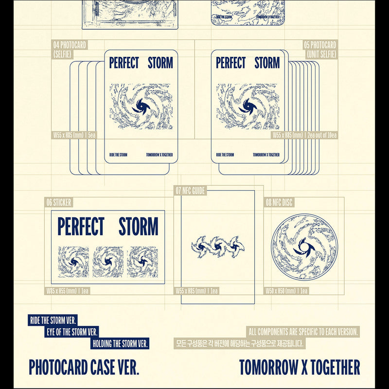 [SET/Pre-order] TOMORROW X TOGETHER (TXT) [PERFECT STORM] 9th Mini Album (Photocard Case ver.) + Free Gift
