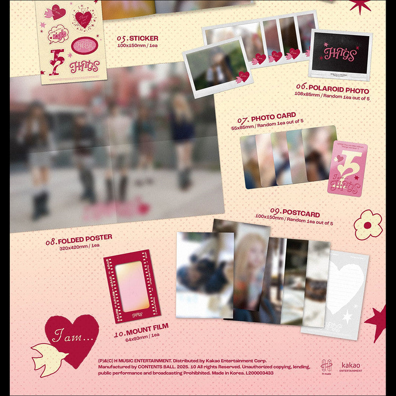 HITGS - Things we love : I (I am… ver.  You are… ver.) / The 1st Mini Album + Free Gift