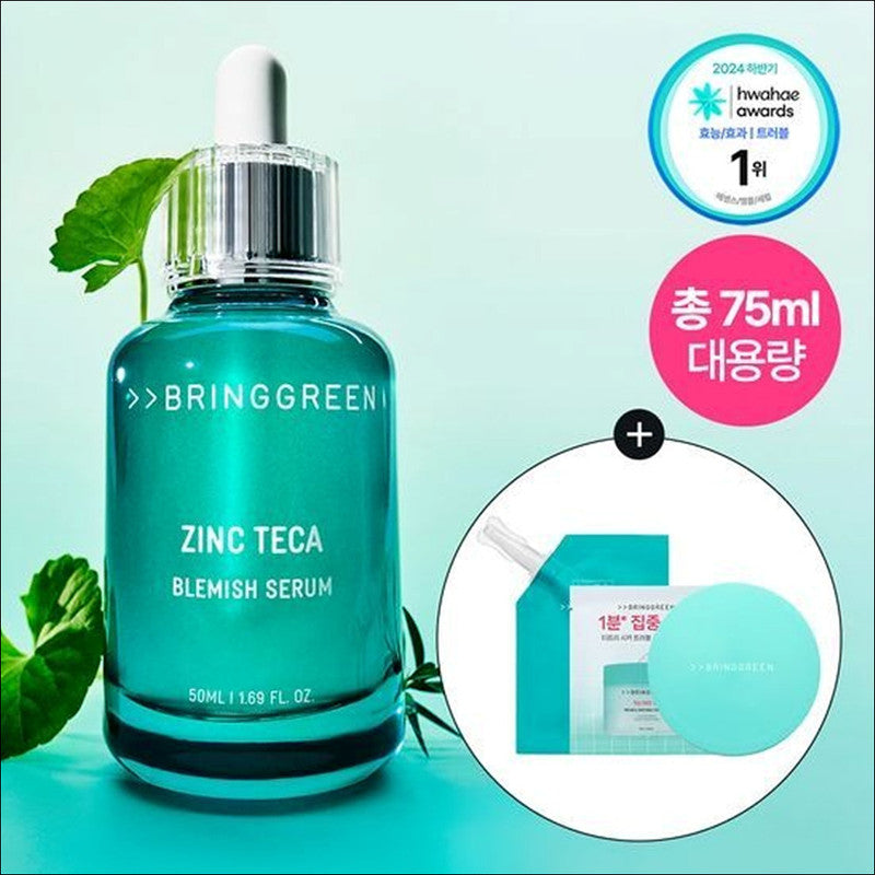 BRINGGREEN ZINC TECA Trouble Serum 50ml + 25ml Refills + 20 pads